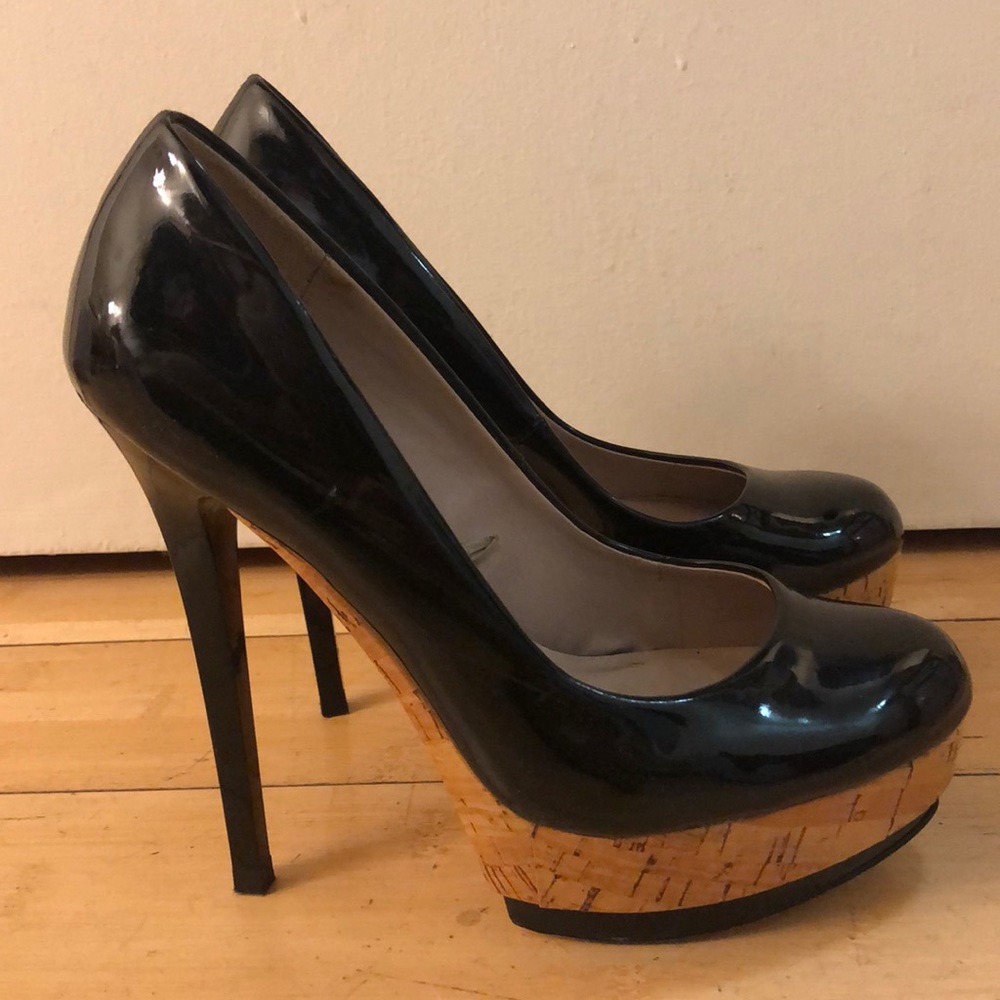 Zara Black Platform Heels